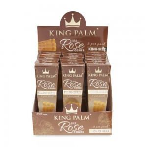 King Palm - Rose Cone King Size 3ct - 15 Pack Display 